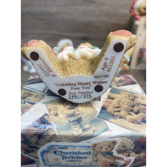 Lot Of 10 Enesco Cherished Teddies From 1992 to 1998, 2 Boxes Birthday, Carousel - Picture 7 of 16